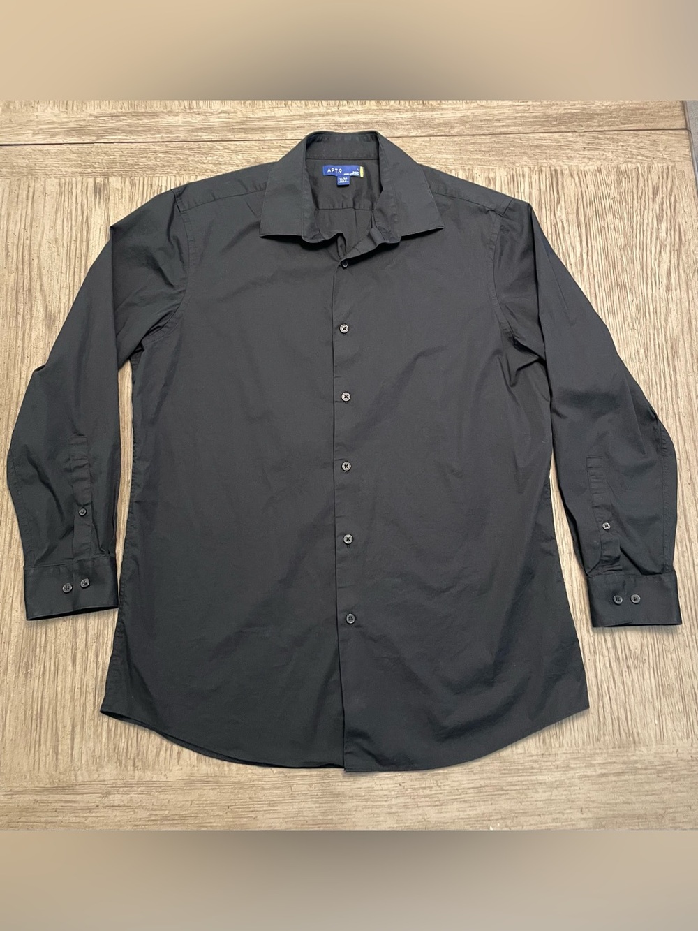 Apt 9 men’s button up shirt, black, large slim fit. Worn once, like new.